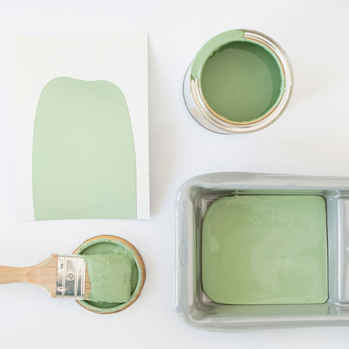 Kulta Limewash Paint - Minted Meadow is a fresh minty green perfect for a bright natural vibe made with environmentally friendly ingredients for a nature-inspired finish.