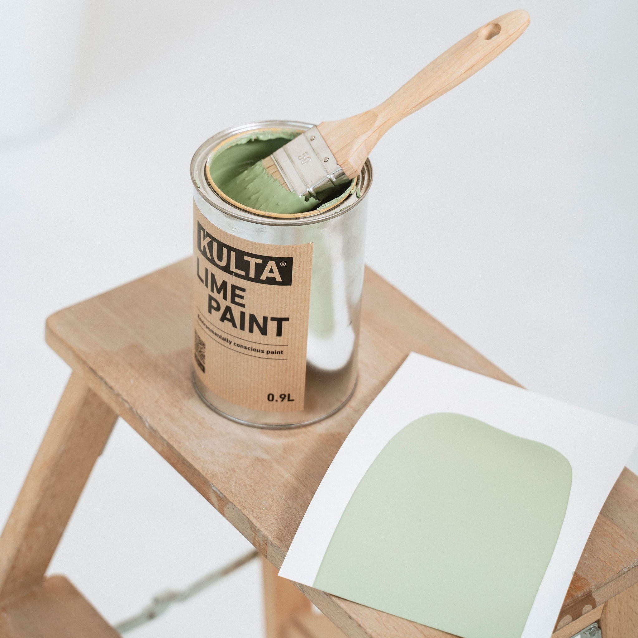 Kulta Limewash Paint - Minted Meadow is a fresh minty green perfect for a bright natural vibe made with environmentally friendly ingredients for a nature-inspired finish.