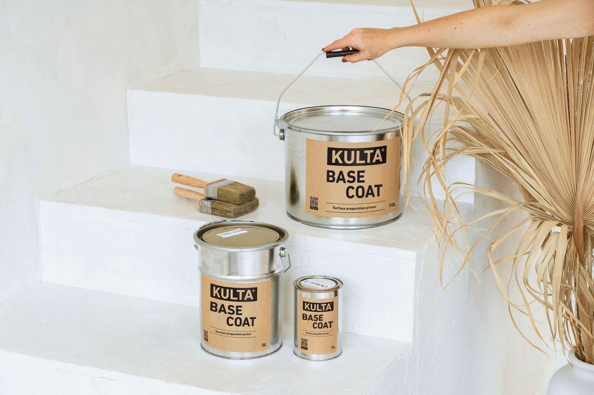 Kulta Limewash Paint - KULTA Base Coat is a surface preparation primer designed for optimal results with Kulta Limewash Paint made with environmentally friendly ingredients for a durable smooth finish.