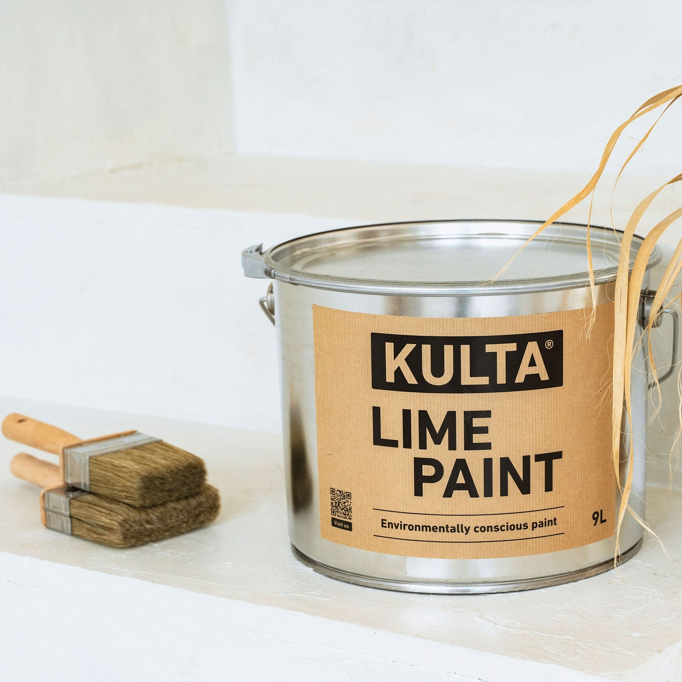 Kulta Limewash Paint is an environmentally friendly, 100% non-toxic, and breathable paint that regulates moisture, offering a smooth, fadeproof finish for any room. Solvent and VOC-free, it provides a sustainable solution for your home with a long-lasting, healthy finish.