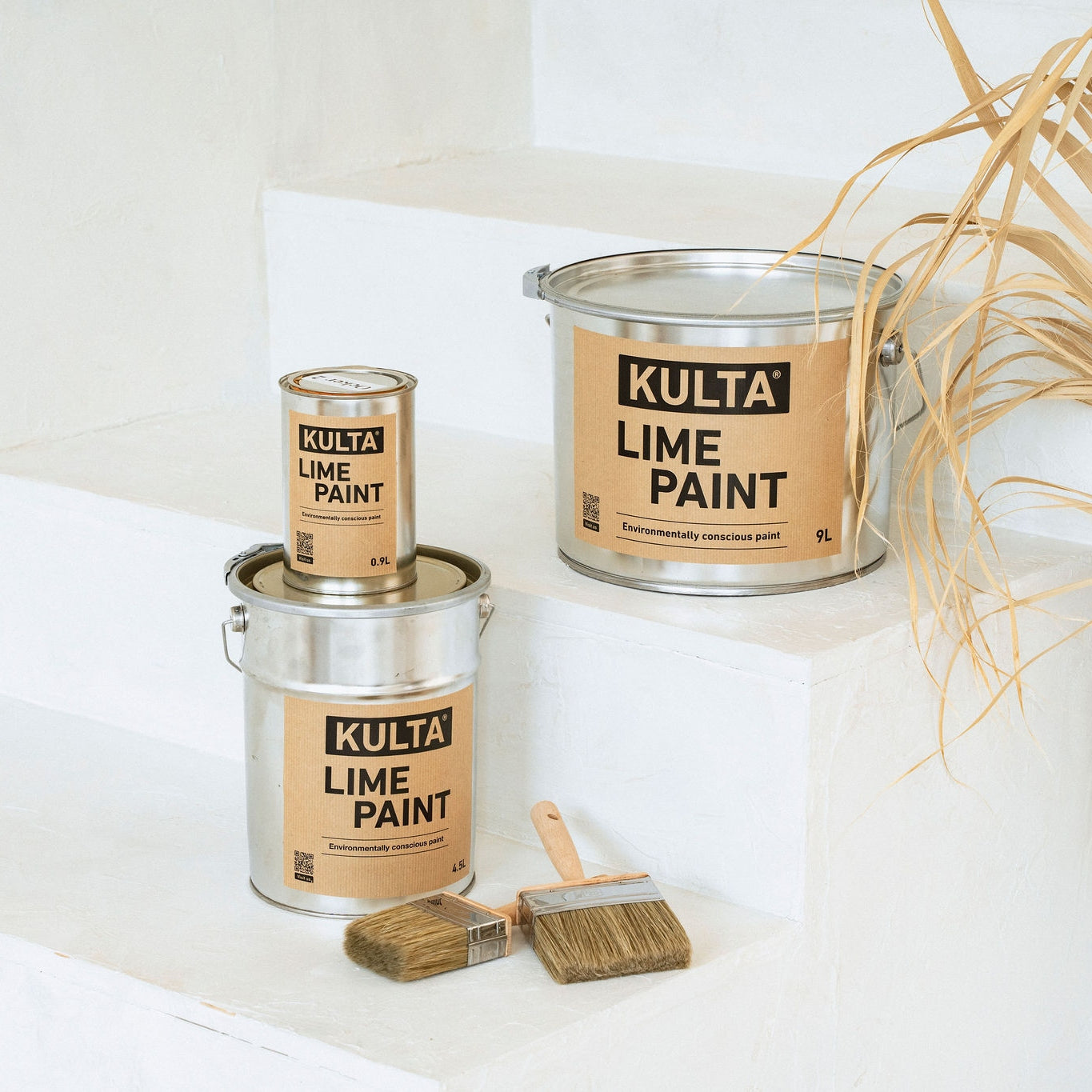 Kulta Limewash Paint is an environmentally friendly, 100% non-toxic, and breathable paint that regulates moisture, offering a smooth, fadeproof finish for any room. Solvent and VOC-free, it provides a sustainable solution for your home with a long-lasting, healthy finish.